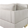 Star Home Living Corp Chris Microfiber Fabric Right Facing Sectional White Color