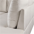 Star Home Living Corp Chris Microfiber Fabric Right Facing Sectional White Color