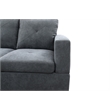 Star Home Living Corp Chris Microfiber Fabric Left Facing Sectional Dark Gray