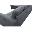 Star Home Living Corp Chris Microfiber Fabric Left Facing Sectional Dark Gray