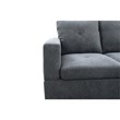 Star Home Living Corp Chris Microfiber Fabric Right Facing Sectional Dark Gray