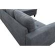 Star Home Living Corp Chris Microfiber Fabric Right Facing Sectional Dark Gray