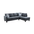 Star Home Living Corp Chris Microfiber Fabric Right Facing Sectional Dark Gray