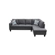 Star Home Living Corp Chris Microfiber Fabric Right Facing Sectional Dark Gray