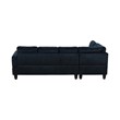 Star Home Living Corp Chris Microfiber Fabric Left Facing Sectional Black