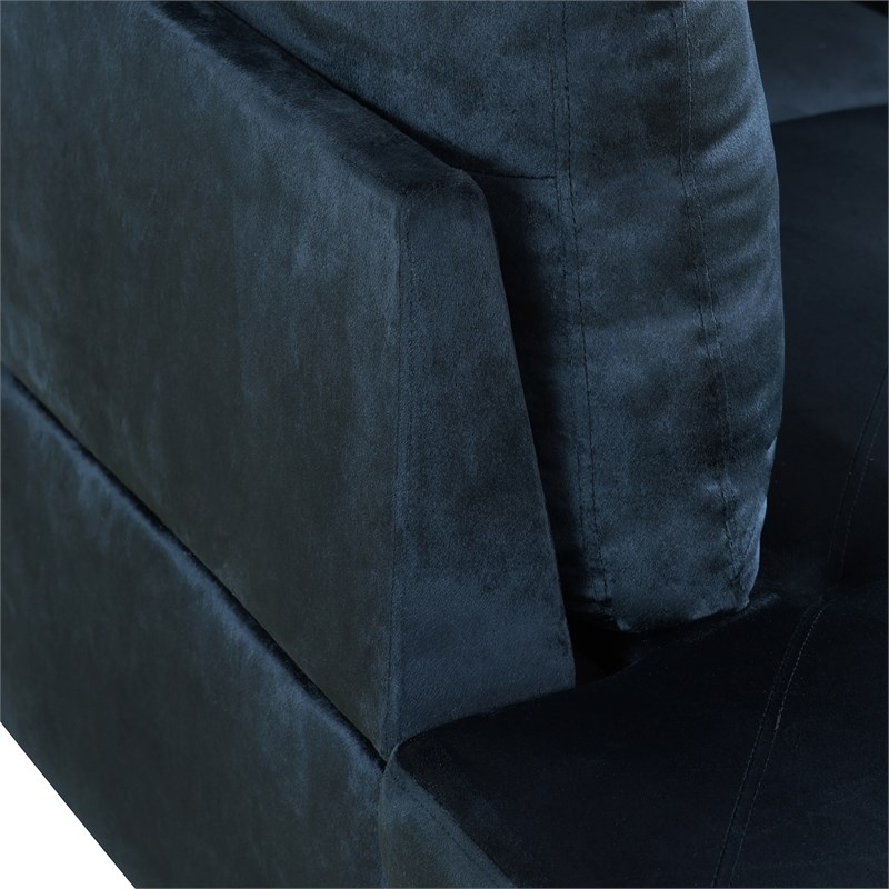 Star Home Living Corp Chris Microfiber Fabric Left Facing Sectional Black