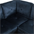 Star Home Living Corp Chris Microfiber Fabric Right Facing Sectional Black