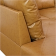 Star Home Living Corp Chris Faux Leather  Left Facing Sectional Ginger