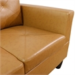 Star Home Living Corp Chris Faux Leather  Left Facing Sectional Ginger