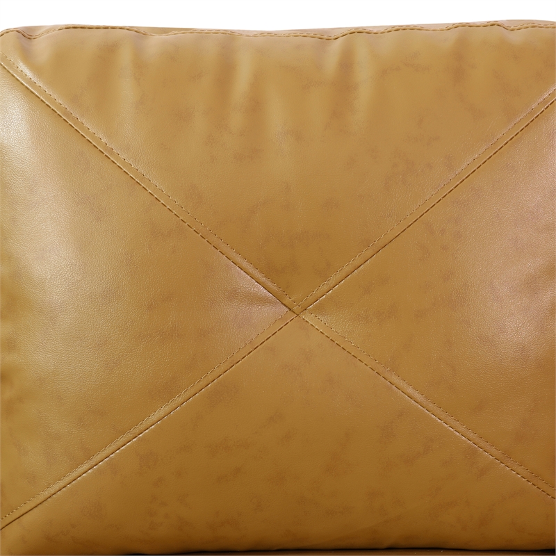 Star Home Living Corp Chris Faux Leather  Left Facing Sectional Ginger