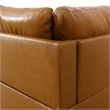Star Home Living Corp Chris Faux Leather  Left Facing Sectional Ginger