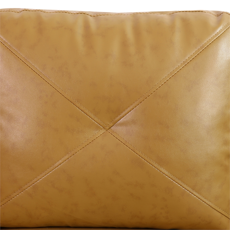 Star Home Living Corp Chris Faux Leather Right Facing Sectional Ginger