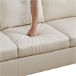 Star Home Living Corp Chris Faux Leather Right  Facing Sectional White