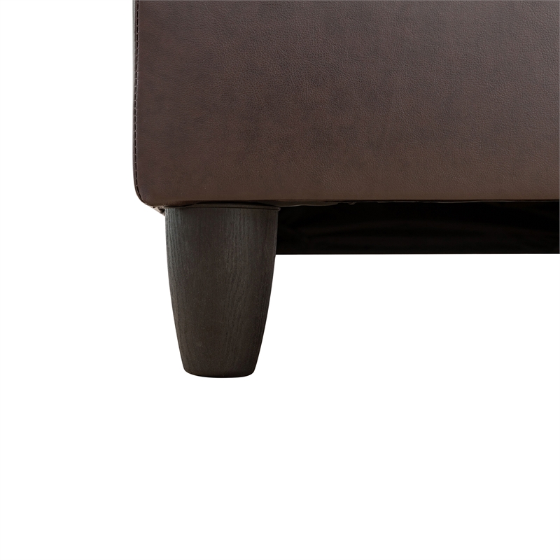 Star Home Living Corp Chris Faux Leather Left Facing Sectional Brown