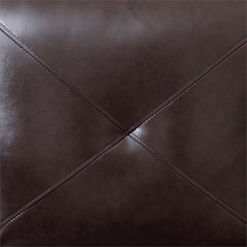 Star Home Living Corp Chris Faux Leather Left Facing Sectional Brown
