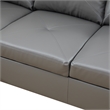 Star Home Living Corp Chris Faux Leather Left Facing Sectional Grey