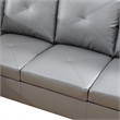 Star Home Living Corp Chris Faux Leather Left Facing Sectional Grey