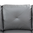 Star Home Living Corp Chris Faux Leather Left Facing Sectional Grey
