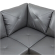 Star Home Living Corp Chris Faux Leather Left Facing Sectional Grey
