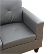 Star Home Living Corp Chris Faux Leather Left Facing Sectional Grey