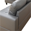 Star Home Living Corp Chris Faux Leather Left Facing Sectional Grey