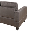 Star Home Living Corp Chris Faux Leather Right Facing Sectional Grey