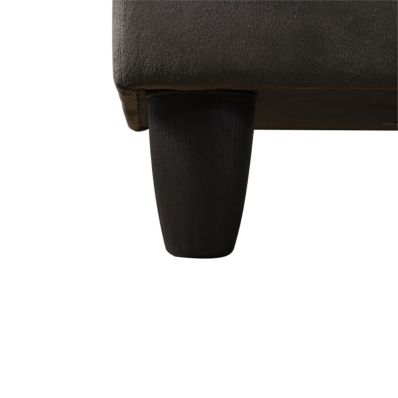 Star Home Living Corp Chris Faux Leather Right Facing Sectional Grey