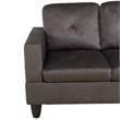 Star Home Living Corp Chris Faux Leather Right Facing Sectional Grey