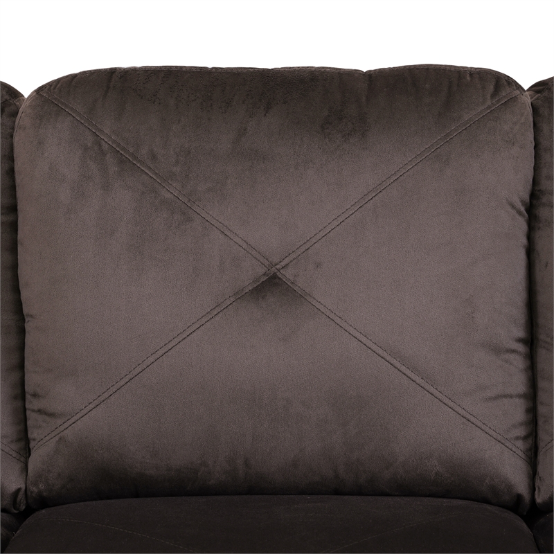 Star Home Living Corp Chris Faux Leather Right Facing Sectional Grey