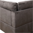 Star Home Living Corp Chris Faux Leather Right Facing Sectional Grey