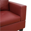 Star Home Living Corp Chris Faux Leather Left Facing Sectional Red