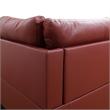 Star Home Living Corp Chris Faux Leather Left Facing Sectional Red