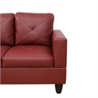Star Home Living Corp Chris Faux Leather Left Facing Sectional Red