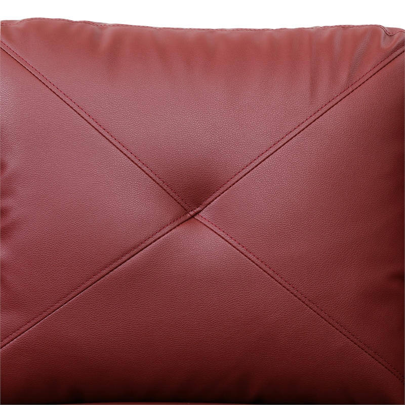 Star Home Living Corp Chris Faux Leather Left Facing Sectional Red
