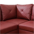 Star Home Living Corp Chris Faux Leather Left Facing Sectional Red