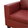 Star Home Living Corp Chris Faux Leather Right Facing Sectional Red