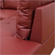 Star Home Living Corp Chris Faux Leather Right Facing Sectional Red