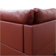Star Home Living Corp Chris Faux Leather Right Facing Sectional Red