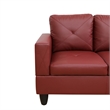 Star Home Living Corp Chris Faux Leather Right Facing Sectional Red