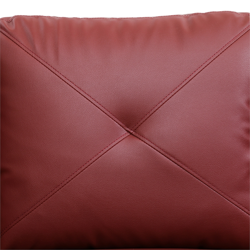 Star Home Living Corp Chris Faux Leather Right Facing Sectional Red