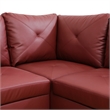 Star Home Living Corp Chris Faux Leather Right Facing Sectional Red