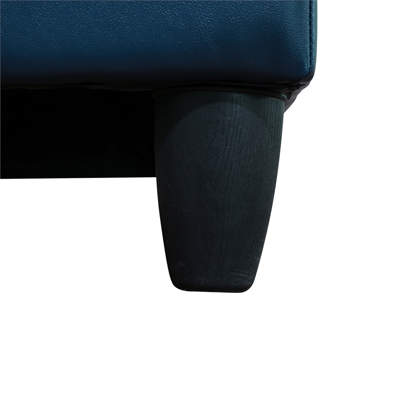 Star Home Living Corp Chris Faux Leather Left Facing Sectional Denim