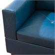 Star Home Living Corp Chris Faux Leather Right Facing Sectional Denim