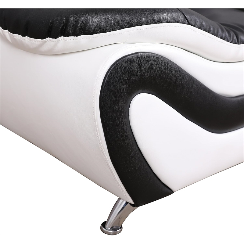 Beverly Fine Furniture 2 Piece Set Multicolor Black white Faux Leather