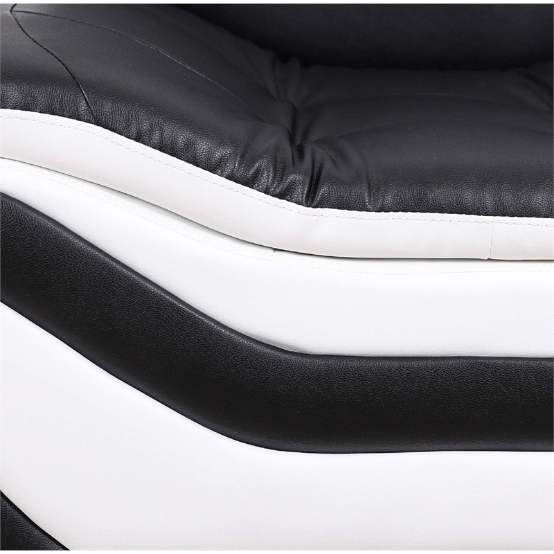 Beverly Fine Furniture 2 Piece Set Multicolor Black white Faux Leather