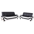 Beverly Fine Furniture 2 Piece Set Multicolor Black white Faux Leather