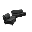 Beverly Fine Furniture 2 Piece Set Multicolor Black Faux Leather