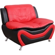 Beverly Fine Furniture 3 Piece Set Multicolor Black & Red Faux Leather