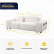 Cucan Living Room Loveseat 5501-white  Microfiber 2-Piece Sofa Set