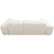 Cucan Living Room Loveseat 5501-white  Microfiber 2-Piece Sofa Set